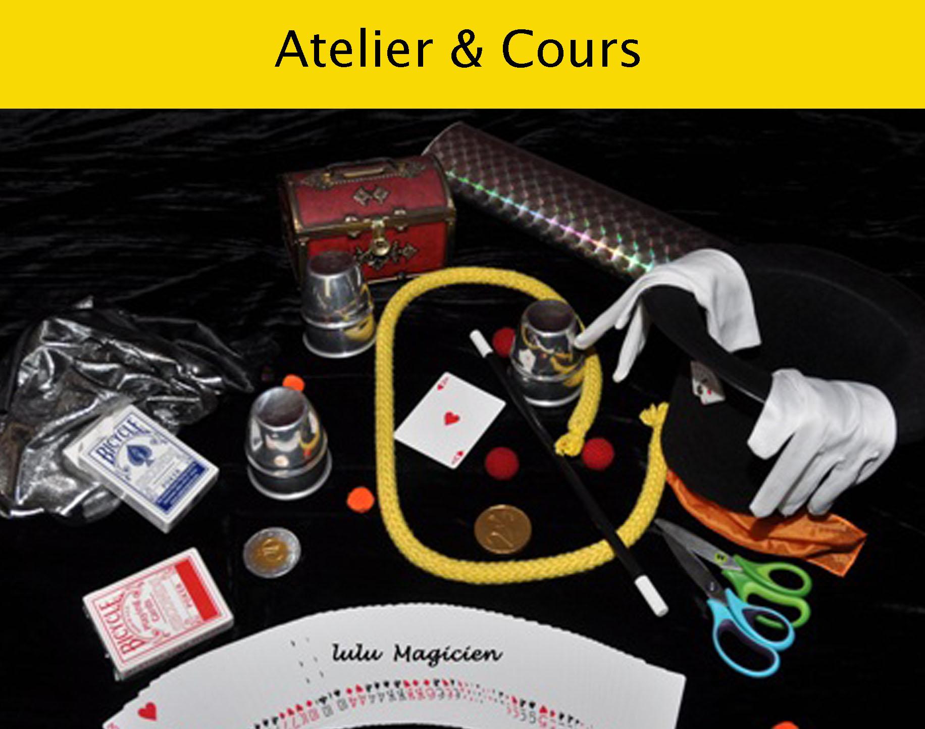 Atelier et cours de magie pour anniversaire à domicile avec lulu magicien.